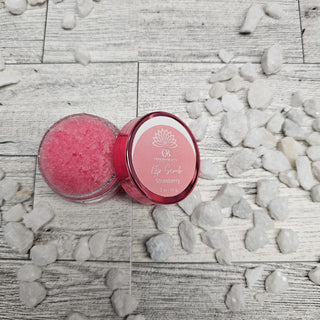 lip scrub, lip oils, mango, shea butter, avocado oil, sunflower oil, strawberry, lip scrub