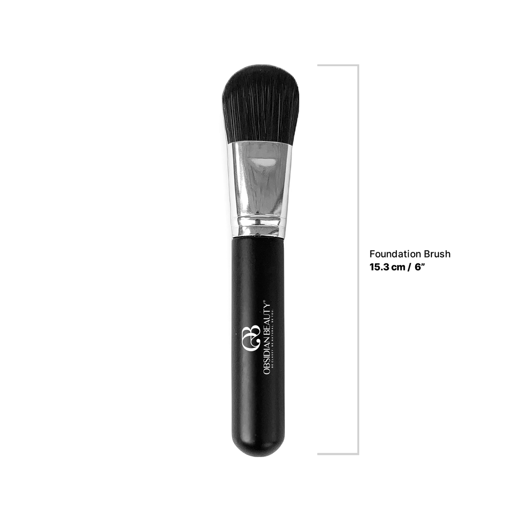 Black Obsidian Ombre Makeup Brush Set 4pc – Pink Sweetheart Obsidian Black Powder Brush display picture 1
